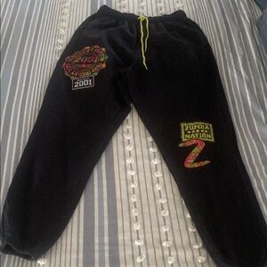 Zumba Fitness Black Track Pants with Neon Accents